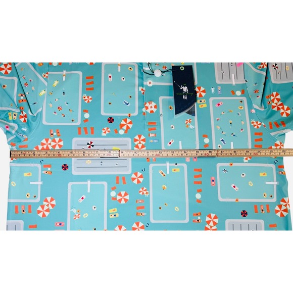 William Murray Fish Outta Water Golf Polo Shirt Men's L Pool Party Short Sleeve - Picture 7 of 8